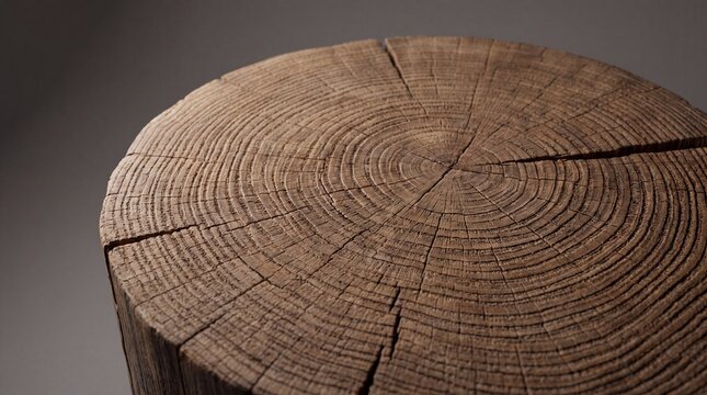 Oak tree rings texture. Cross section of a wooden log showing age rings.