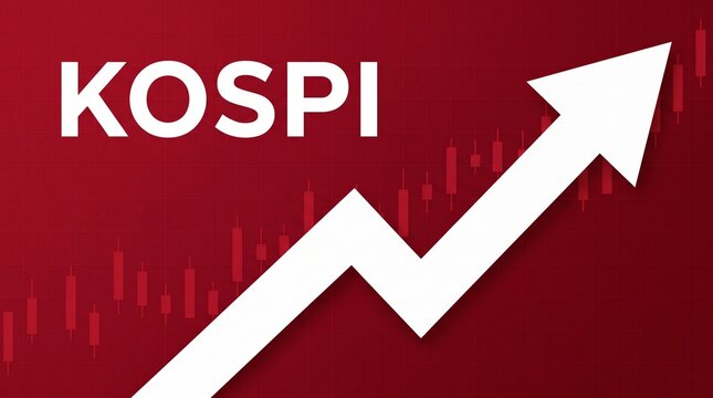 한국 주식 시장 코스피 지수 급등 상승 차트 / 韓国株式市場 KOSPI指数 急騰 上昇 チャート / Korea stock market KOSPI index skyrocketing rising chart