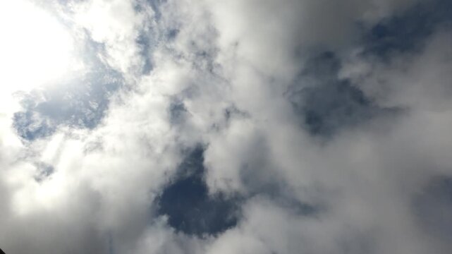 Clouds rushing by