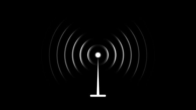 Wi-fi wireless internet network net connection icon logo. technology wireless signal icon. Motion Graphic concept. animation