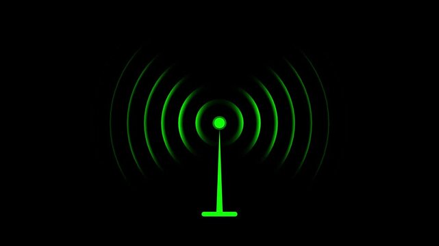 Wi-fi wireless internet network net connection icon logo. technology wireless signal icon. Motion Graphic concept. animation