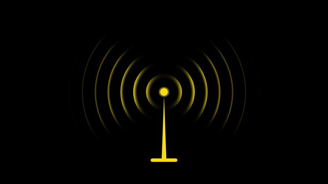 Wi-fi wireless internet network net connection icon logo. technology wireless signal icon. Motion Graphic concept. animation