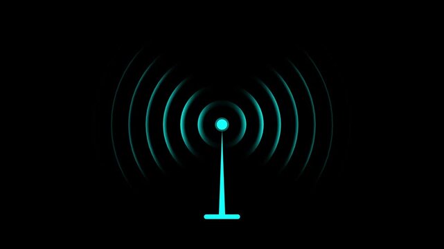 Wi-fi wireless internet network net connection icon logo. technology wireless signal icon. Motion Graphic concept. animation