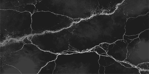 A striking black marble texture with a fine white veining pattern, creating a sophisticated and dramatic backdrop. © mehek