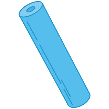 Blue Pool Noodle Illustration for Summer Fun