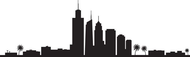 Obraz premium Vector Houston Skyline. black icon silhouette vector