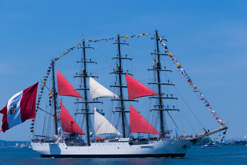 sailing ship in the harbor © Vadim
