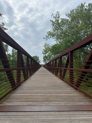 Fototapeta premium wooden bridge in the forest