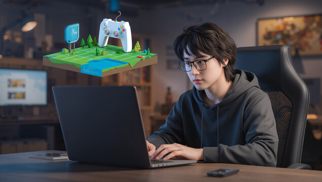 立体地形と操作機器を使ってゲーム空間を設計する日本人デザイナー