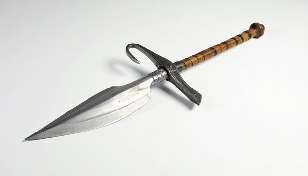 Medieval polearm weaponry isolated