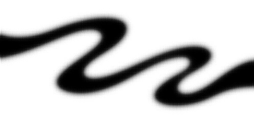 Fototapeta na wymiar Dynamic halftone dotted wave, monochrome abstract line, ribbon pattern. Curved flud line with halftone design effect. Backdrop, background pattern. Overlay texture. Vector abstract background