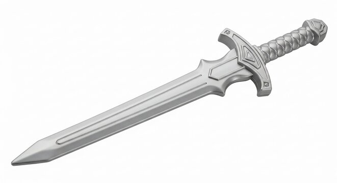 Metallic sword isolated