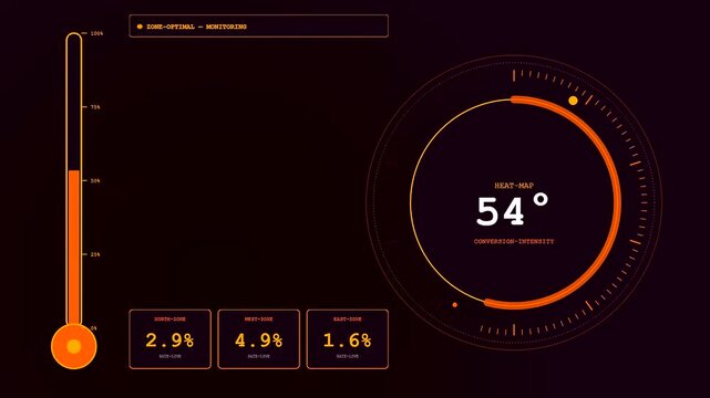 This sleek digital interface presents a comprehensive conversion rate tracker, visualizing dynamic data across multiple zones to optimize business performance efficiently.