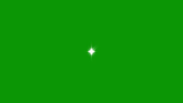 Stars shine animation, twinkling stars animation, blinking cartoon stars, 4k star sparkle vector doodles, glowing light effect, retro shine movement, green screen background 4k, video