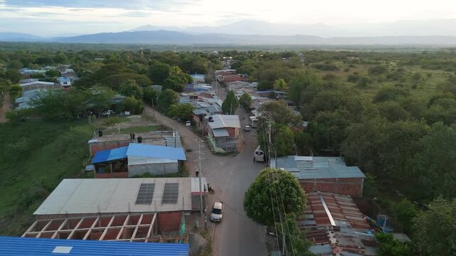 Vuelo de dron sobre el pueblo el cagu&aacute;n