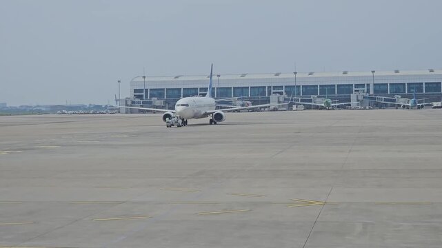 this is the airport situation on ground at Jakarta International Airport