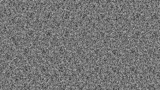 No Signal TV Static Noise. Glitch Interference Motion Graphic.