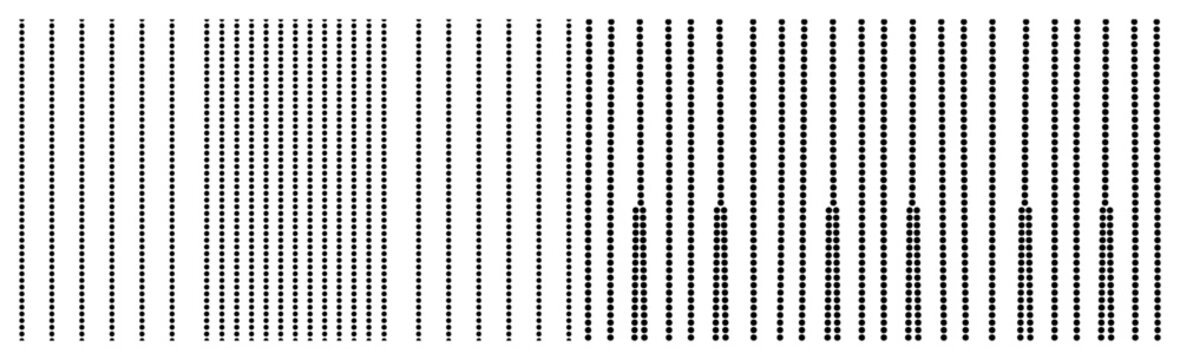 Abstract vertical dotted line pattern with halftone density effect for modern background design