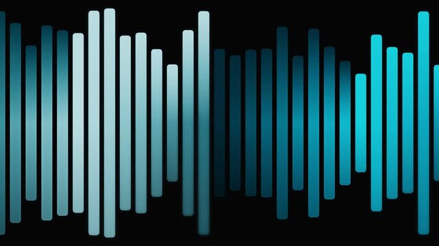 abstract blue audio visualizer bars looping background