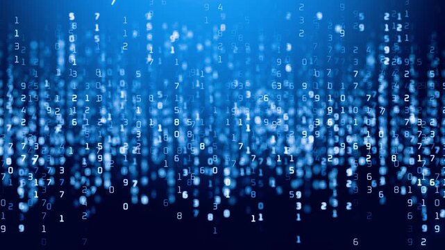 Data encryption. Blockchain technology. Artificial intelligence algorithm operation. The system's thought process. Digital background. Changing numbers. Data encryption. Concept of cryptography.