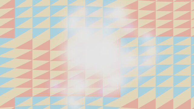 pastel geometric triangle pattern with central white glow