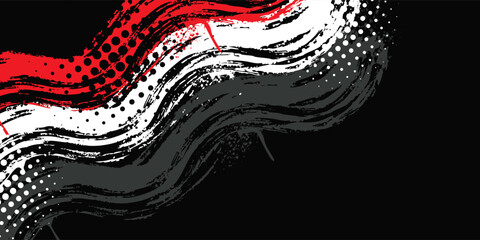 Gaming esport background striking stripes electric banner vector illustration design red black grunge brush wing comic pattern modern abstract concept livery stripes decal paint splash splatter.eps 10 © Ahlakul Karimah