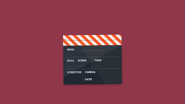 Film clapperboard for movie production and cinema industry video project