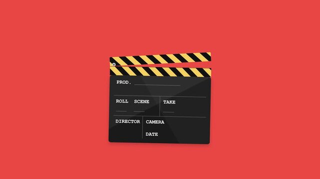 Movie clapperboard for film production and cinema industry media recording