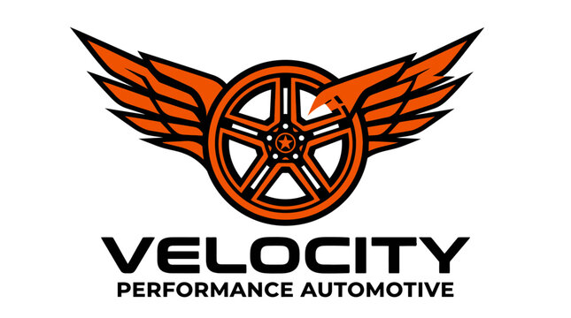 Velocity Performance Automotive Logo Design.