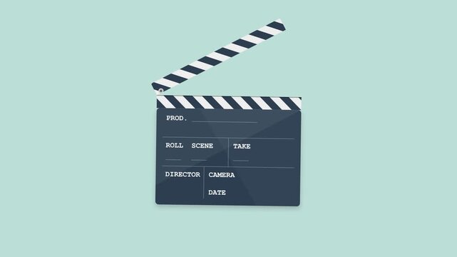 Movie clapperboard for film production and cinema industry project