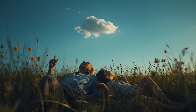 He Sees a Dragon &mdash; She Sees a Rabbit &mdash; Both Correct &mdash; Both Delighted &mdash; The Summer Sky Gives Everyone Something Different &mdash; This Is How Knowledge Is Passed
