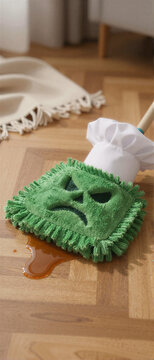 Grumpy Spill Chef Mop Cleanup