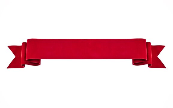 Red scroll ribbon banner for text or title