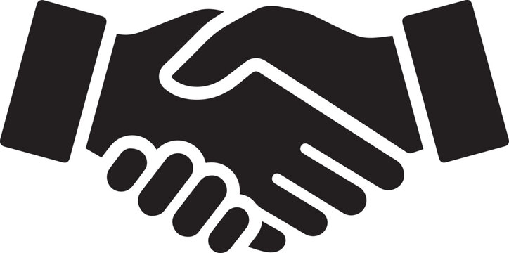 Two hands shaking in a firm handshake Vector