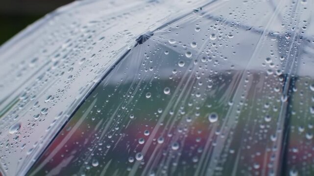 Water droplets on a clear greenhouse plastic cover
