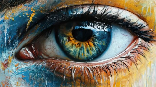 Unique Eye, Abstract Art Portrait