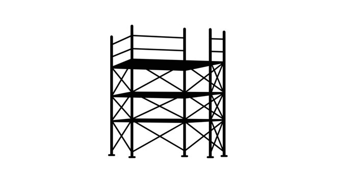 Scaffolding structure for construction work sites.