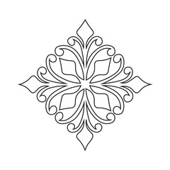 Classic Fleur De Lis Decorative Swirl Vector Design © Rk Favourite