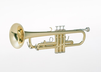Obraz premium brass trumpet isolated on white