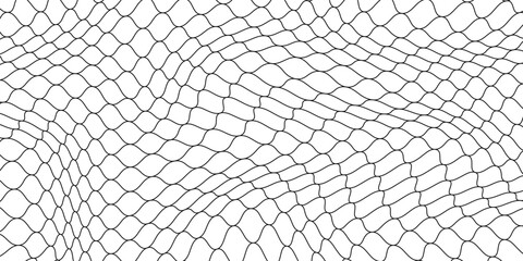 Curved net pattern. Seamless design for sportswear or equipment like soccer goals, volleyball nets, basketball hoops, hockey nets, and athletic gear. © sukron