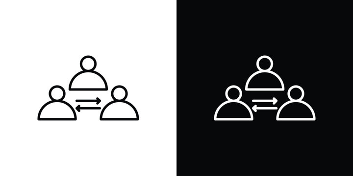 Mediator icon line illustration group