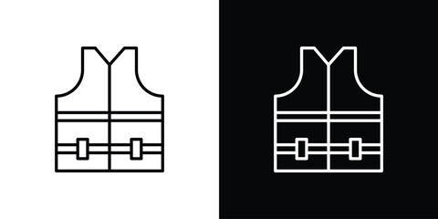 Vest jacket icon line illustration group © Dawid
