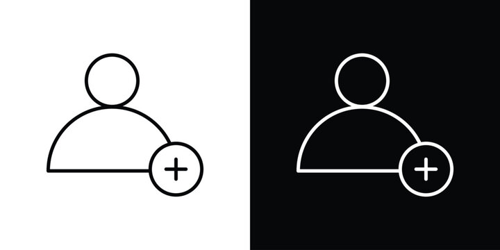 User add icon line illustration group