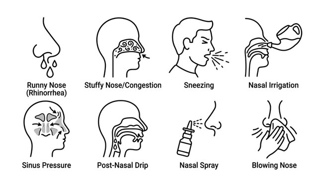 Common Nasal Symptoms and Treatments - Runny Nose, Stuffy Nose, Sneezing, Sinus Issues