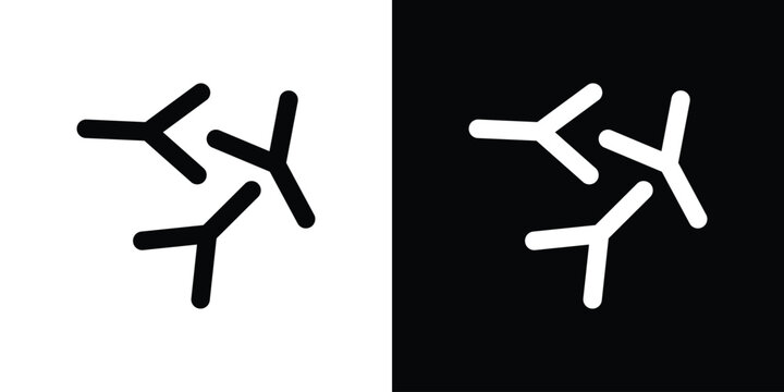 Bifidobacterium probiotics icon outline clipart set. EPS10