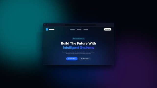 Futuristic Technology Dashboard User Interface Animation 
