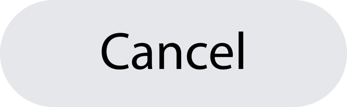 Cancel button UI element. Rounded web interface icon for user action.