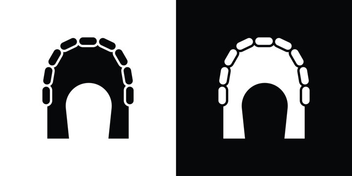 Maxilla icon line pictogram set