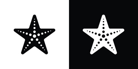 Sea star icon line pictogram set © Bsbd