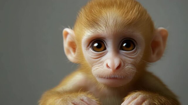 Golden-bellied Macaque Baby